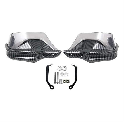 Für CFMOTO 400MT 650MT 650 MT 400 MT Motorrad Handprotektoren Schild Guards Windschutzscheibe Hand Wind Schutz Motorrad Frontscheibe Windschild(Carbon Grey Set)