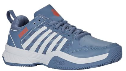 K-Swiss Court Express 2, Tenis Shoe Hombre, Infinity White Scarlet Ibis, 44.5 EU