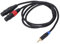 Annadue Dual Female XLR to 3.5mm Y Splitter Cable, XLR Female to 1/8-Inch Mini-Jack TRS Stereo Auxiliary Interconnect Microphone Branch Patch Cable (3m)