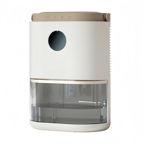 LIMENQIN Deshumidificadores hogar 50 Metros Cuadrados deshumidificador automatización hogar Crema deshumidificadores silenciosos hogar Temporizador 48 Horas deshumidificador baño Adecuado Cuarto baño
