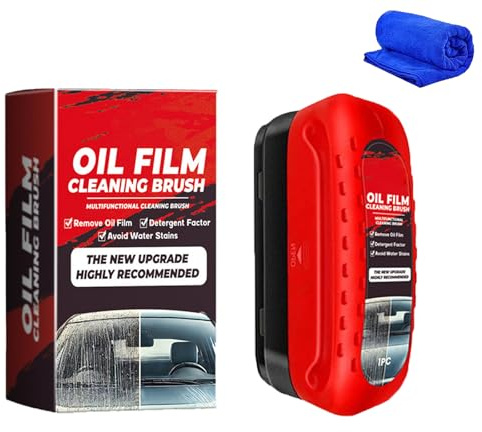 Drivecarjoy Glass Cleaning Board, Bloame Glass Cleaning Board for Windshield, Invisposture Glass Cleaner, Automotive Oil Film Cleaning Brush, Universal Glass Cleaning Wipe Board, for Car Window (1Set)