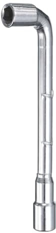 sourcing map L Shaped Angled Hex Socket Wrench 7mm 45# Steel Double Ended Metric 6 Point Tubular Socket Spanner for General Repairing, Pipeline, Bicycle Car Maintenance