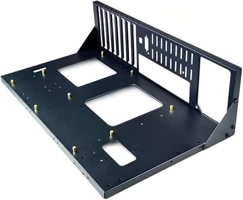 Yeiwenl DIY Gaming Computer Case, Black Open Air ATX/M-ATX/ITX Motherboard Case, Steel, Full Tower