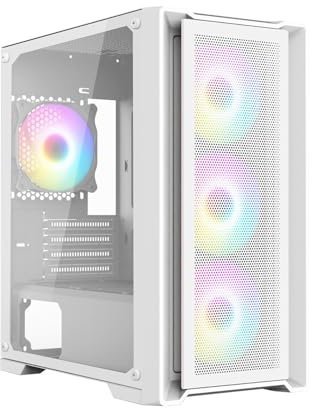 HORIZON Gaming PC Tower | AMD Ryzen 5 5500 | NVIDIA RTX 3050 6GB | 16GB 3200Mhz RAM | 1TB NVMe SSD | 650W 80+ PSU | CiT Vento ARGB White Gaming PC Case | WiFi | Windows 11
