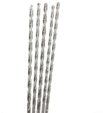 Extra Long Drill Bits 5 Piece Set, HSS 300mm, Perfect for Metal Drilling