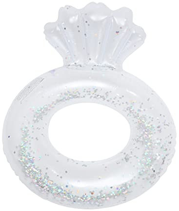 Vaguelly 4piezas Anillo De Natación Transparente Brillo para Flotador Hinchable Divertido para Piscina y Playa