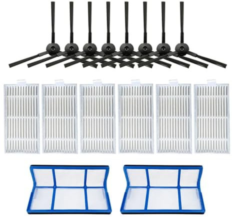Nilnyvda Filtro Hepa Spazzola Laterale Ricambi Compatibili con Aspirapolvere Ariete 2711/2712 / 2713/2717 / 2718 Briciola, Xclean, PRO Evolution(Set 2)