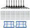 Nilnyvda Filtro Hepa Spazzola Laterale Ricambi Compatibili con Aspirapolvere Ariete 2711/2712 / 2713/2717 / 2718 Briciola, Xclean, PRO Evolution(Set 2)