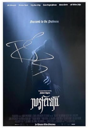 FSMFBGD Bill Skarsgard Autogrammiertes Nosferatu Leinwandposter, Wandkunst, Dekordruck, Bild Gemälde für Wohnzimmer, Schlafzimmer, Dekoration, 40 x 60 cm