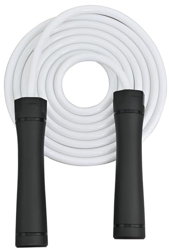Coniflor Weighted Jump Rope, 1LB Tangle-Free Ball Bearing Rapid Speed Skipping Rope for Men Women, Adjustable 9mm Cotton & PVC Rope with Alum Handle for Boxing MMA Weight-Loss Athletic Workout Fitness