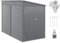 Outsunny 5 x 9ft Galvanised Metal Garden Shed with Foundation Kit, Outdoor Lean-to Shed, Tool Storage House with Lockable Doors, Gloves and 2 Air Vents for Patio, Garden, Grey