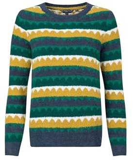 Weird Fish Tyla Cosy Knit Scalloped Jumper Antique Moss Size 8. (Jumper/Sweater/Fleece)