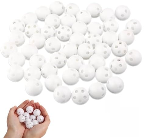YUVKIN 40 Rasselkugeln, Plüschtierfüllung zum Einnähen, quietschende Rasselfüllung, Spielzeug-Quietscher, Geräuschmacher (24 mm)
