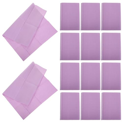 iplusmile 50 Stück Einweg Nageltischauflagen Stoffpapier Violett Hygienische Arbeitsfläche für Nagelpflegetisch und Eyelash Care Sauberer Arbeitsplatz für Nageldesigner