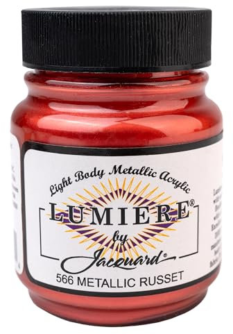 Jacquard Products 2.25 oz Lumiere Metallic Acrylic Paint, Metallic Russet