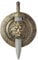 California Costume Collections - Gladiator Kostüm Herren Kampf Schild & Schwert für Männer Accessoire - Spartaner Schild Römer Erwachsene 30 cm - Fasching oder Halloween