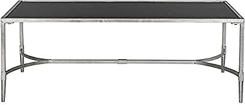 Safavieh Modern Accent Table with Iron Legs, in Silver and Black, 66 X 127 X 45.72