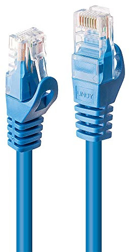 Lindy Câble réseau Basic Cat.6 U/UTP Bleu, 0,5m