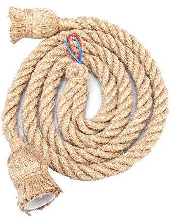 Semme 150 cm Vintage dickes Hanfseil, industrielle Deckenleuchte, Hängeleuchte, E27-Sockel, Lampenkordel (150 cm) (2 Köpfe)