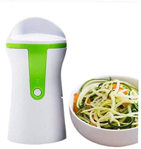 Angoter Portátil Vegetal Spiralizer máquina de Cortar de Mano Spiralizer pelador de Acero Inoxidable máquina de Cortar Espiral de Patatas calabacín Espagueti