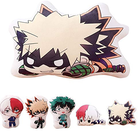 My Hero Academia Plüsch Kissen Anime Midoriya Izuku/Todoroki Shouto/Bakugou Katsuki Plüsch Spielzeug Kissen Anime Cartoon Plüsch Kissen Figur Plüsch Rücken Kissen Geschenk