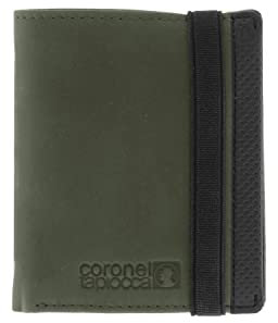 CORONEL TAPIOCCA Herren Geldbörse Wallet Geldbeutel Herren Wallet Portemonnaie Brieftasche Herren Geldbörse Portmonee Geldbeutel Münzfach Kartenetui Aladino Grün, 8,7x10,5x1