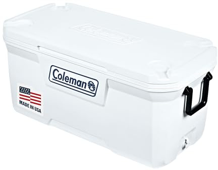 Coleman Marine Cooler with Fully Insulated UV Guard Lid & Body, Keeps Ice for 3+ Days, Great for Boating & Fishing, 52qt/100qt Wheeled/120qt Options