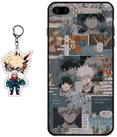 Staremeplz Compatible With iPhone 7 Plus/8 Plus Case, Anime Figure Design [With Keychain], Soft Silicone TPU Cartoons Protective Phone Case