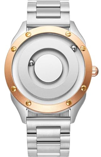 EUTOUR Uhren Herren Herrenuhr Magnet Uhr kein Glas Kugellager Quarz Armbanduhr