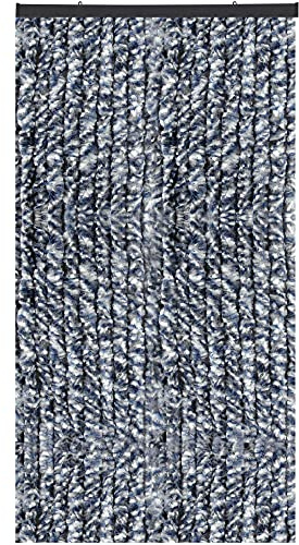 Bestlivings Flauschvorhang in Sondergröße - Türvorhang Breite: 140cm - Länge: 275cm, Braun Meliert