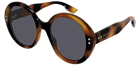 GUCCI Womens GG1081S Sunglasses, Havana-Havana-Smoke, 54