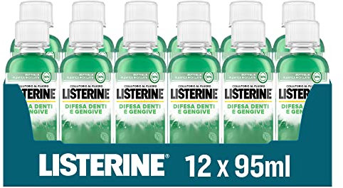 Listerine Colluttorio, Difesa Denti e Gengive, 12 x 95ml