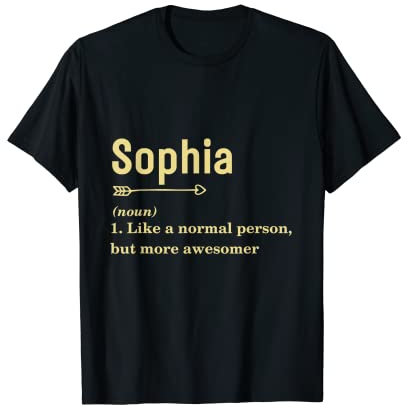 Sophia Damen Namensschild Definition Sophia T-Shirt