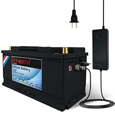 KEPWORTH 12V 120Ah LiFePO4 Battery Deep Cycle Lithium Iron Phosphate Battery Built-in BMS Lightweight Maintenance-Free Perfect for RV/Camping, Solar/Backup Power,Trolling,Motor/5-Years Warranty
