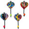 Gall&Zick Wandhaken Haken bunt Set Motiv Keramik Handtuchhaken handbemalt (Herzen Set/3)