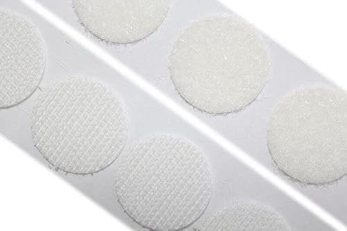 Velcro® Brand White Stick On Coins Choice of Hook & Loop 22mm, Sticky Dots Double Sided Adhesive Pads, Sticky Coins, Strong Adhesive Dots (Loop & Hook, 20 Coins)