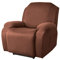 FANSU Stretchhusse für Relaxsessel Komplett Sesselschoner für Recliner Chair, Einfarbig Sesselbezug mit Taschen Wohnzimmer Elastisch Bezug für Fernsehsessel (Braun, 1 Sitzer)