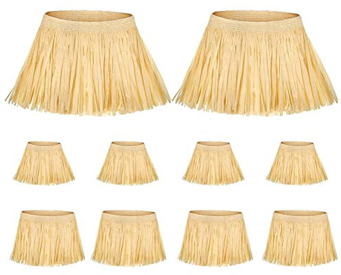 Piarktoy Accesorios de disfraz de espantapájaros, Kit de 10 piezas de paja de papel, Incluye 2 cuellos, 4 brazos y 4 tobillos, Tamaño S, Para adultos y niños, Ideal para fiestas de Halloween u oficina