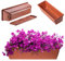 KADAX Fioriera 60 cm, in terracotta – Fioriera in plastica con sottovaso, resistente e facile da pulire, per fiori ed erbe all'aperto