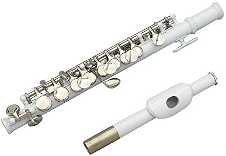 Flûtes Flûte Alto avec Tête Droite Cuivre-Nickel 16key C Flûte (Color : White)