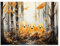 SHYAMIC Bilder Weihnachten Leinwandbild Kunstdruck, Gelb Wandbild X-Mas Fenster Fotodruck Schneemann Kunstdruck Leuchtbild, Weihnachten Winteridylle Effekt - 20x30cm Ungerahmt