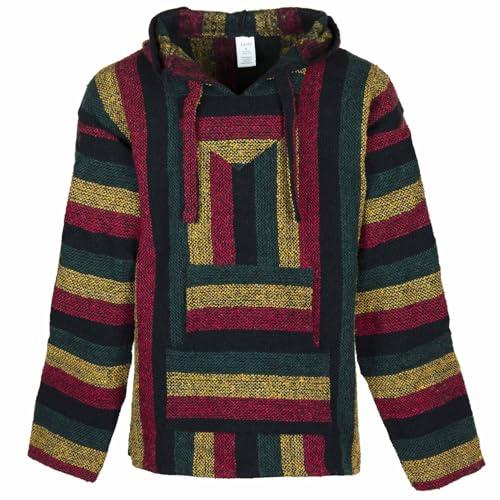 Siesta Baja Sudadera con Capucha - Sudadera con Capucha Mexicana Hippie Festival Jumper para Hombre y Mujer