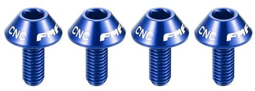 X AUTOHAUX 4 Pcs M5x12mm Bolts Screw for Bottle Cages for Mountain Road BMX MTB Bikes Bicycle Water Bottle Cage Hex Bolts Aluminum Alloy Blue