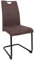 TRISENS Moderne Esszimmerstühle mit Stoffbezug - gepolsterte Esstischstühle Freischwinger mit robustem Metallgestell, Farbe:Bordo-braun, Menge:1 St.