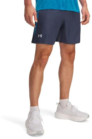 Under Armour Herren Men's Ua Launch 7 Shorts Unterteil, Avocadograu, Ätherblau, reflektierend, XXL