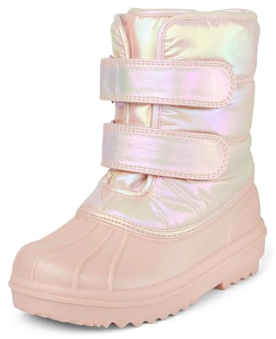 The Children's Place,Girls Faux Fur Trim Winter Snow Boot,Big Kid,1
