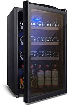 Suuim Cantinetta frigo per Vino, frigo per Vino Bianco e Rosso Cantinetta per Vino da appoggio con Display Digitale della Temperatura, Frigorifero Indipendente con Funzionamento Silenzioso