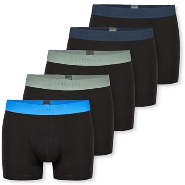 Schiesser Herren 5 PACK Boxershorts Bio Baumwolle Multipack - 95/5 Organic