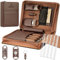 Étui à cigares KEJIAR, boîte à cigares portable avec coupe droite, coupe en V, perforateur, packs d'humidificateurs, humidificateur de voyage et accessoires pour cigares coffret cadeau étui à cigares