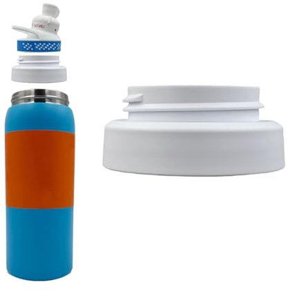 Water Bottle Adapter for Owala to Cirkul, Adapter Fits Owala FreeSip24/25/32/40oz to Cirkul, BPA Free Plastic, Food Grade Silicone, Leak Proof(White)